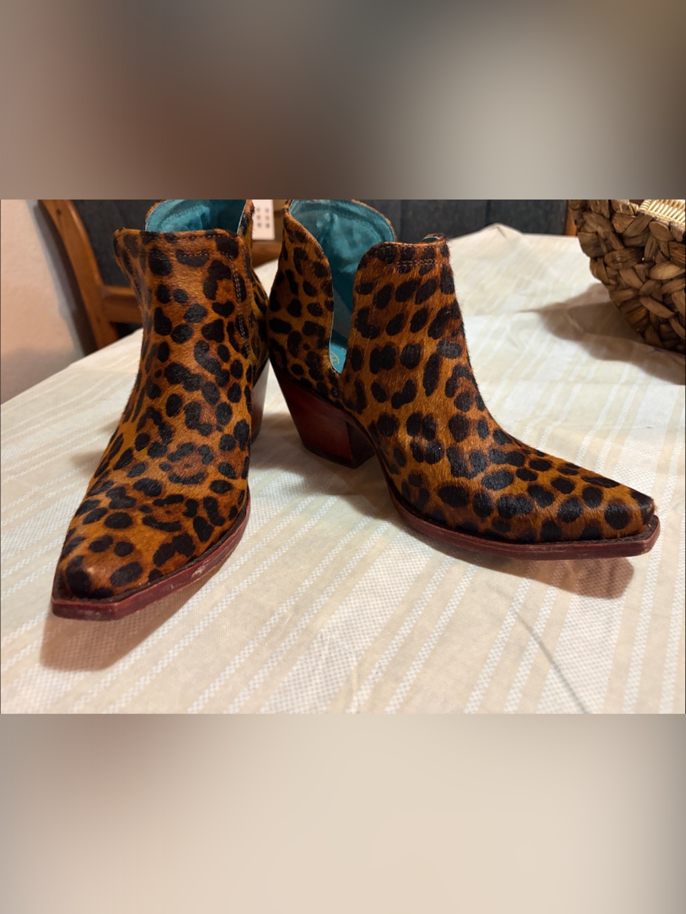 Ariat Leopard Print Ankle Boots - Brown and Black